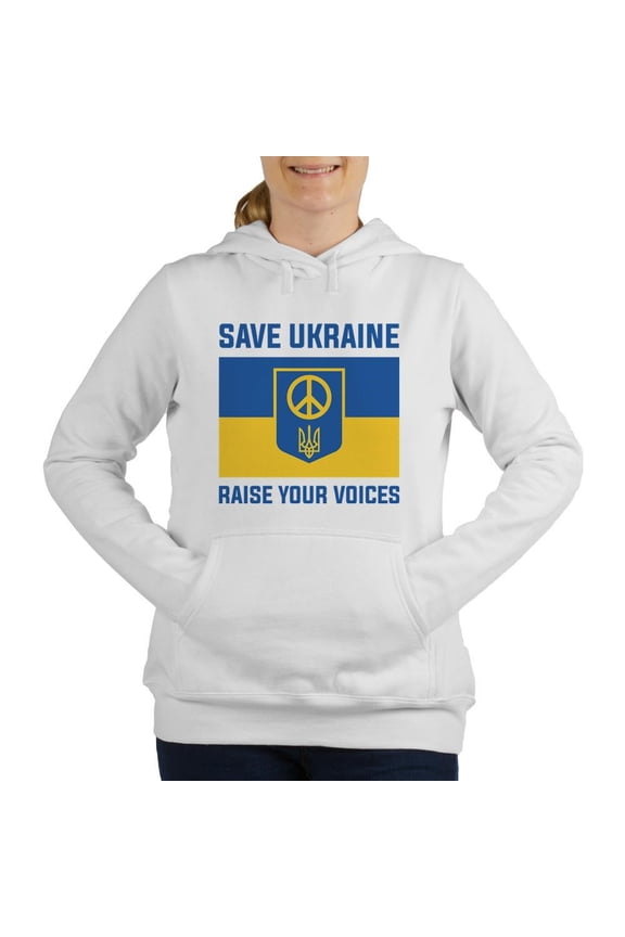 - Save Ukraine Raise Your Voices Women's Hooded Swea - Women's Hooded Sweatshirt