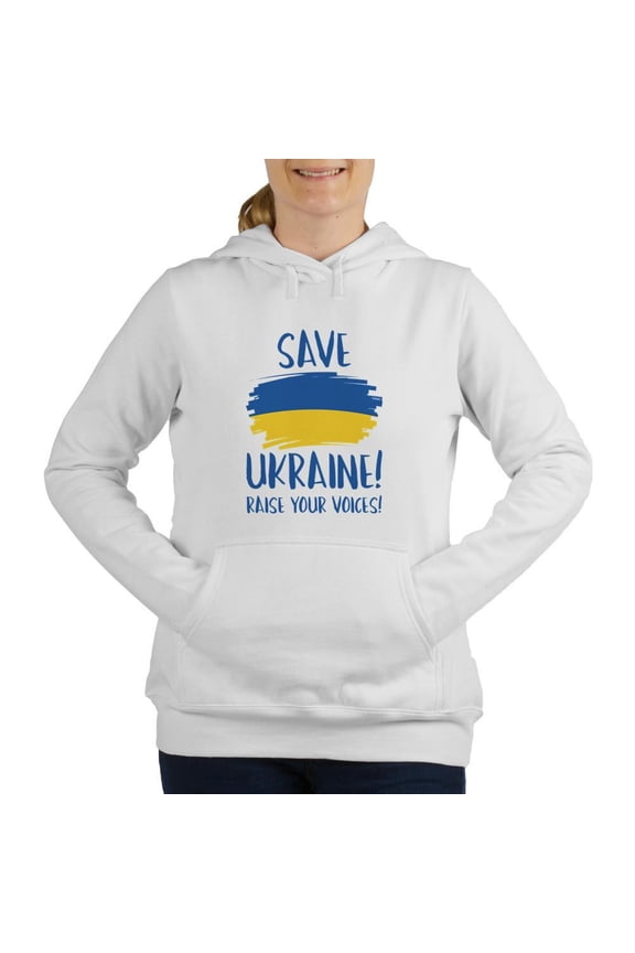 - Save Ukraine Raise Your Voices Women's Hooded Swea - Women's Hooded Sweatshirt