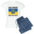 thumbnail image 1 of CafePress - Save Ukraine Raise Your Voices Women's Light Pajam - Women's Short Sleeve Print T-Shirt and Pants Light Cotton Pajama Set, 1 of 7