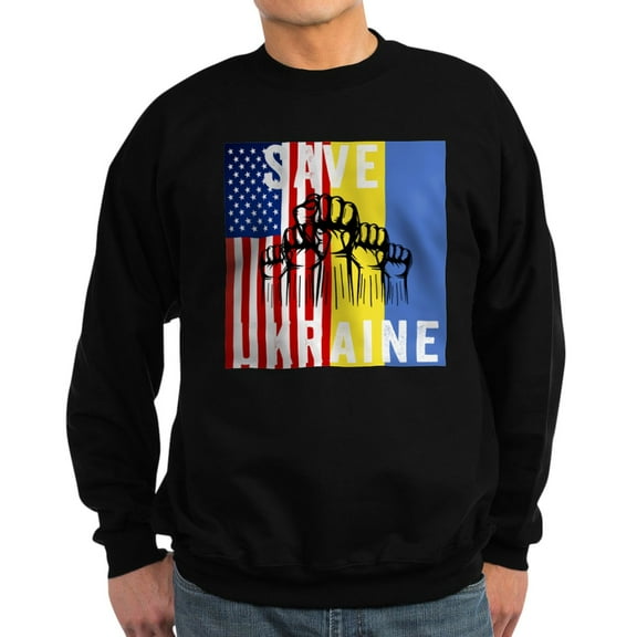 CafePress - Save Ukraine Stop War Sweatshirt - Classic Crew Neck Sweatshirt