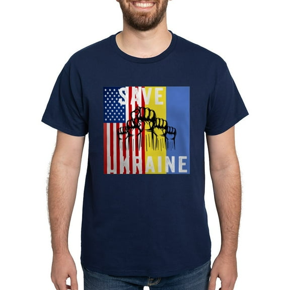 CafePress - Save Ukraine Stop War T Shirt - Men's Classic Graphic Cotton T-Shirt