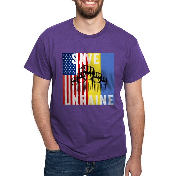 CafePress - Save Ukraine Stop War T Shirt - Men's Classic Graphic Cotton T-Shirt