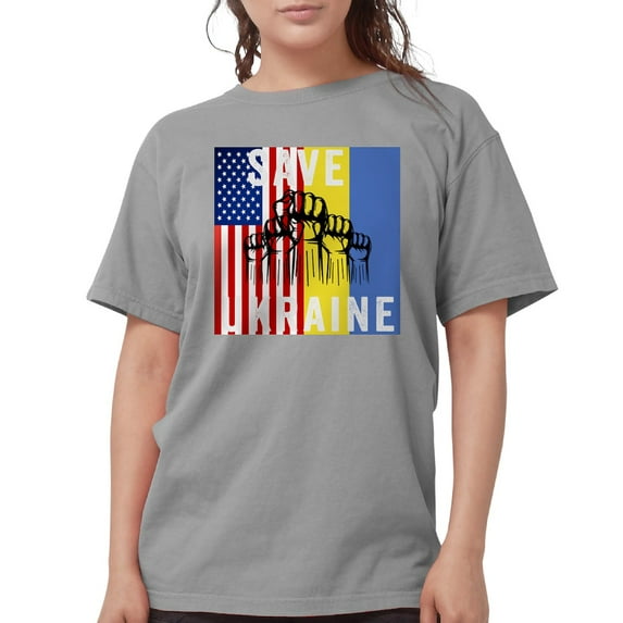 CafePress - Save Ukraine Stop War T Shirt - Womens Comfort Colors® Shirt