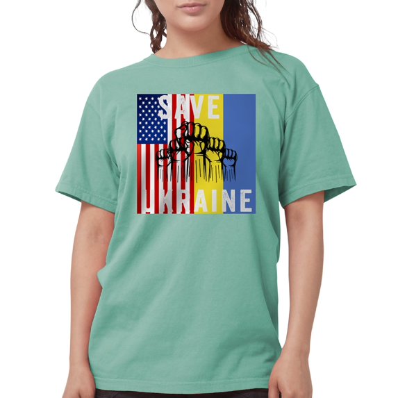CafePress - Save Ukraine Stop War T Shirt - Womens Comfort Colors® Shirt