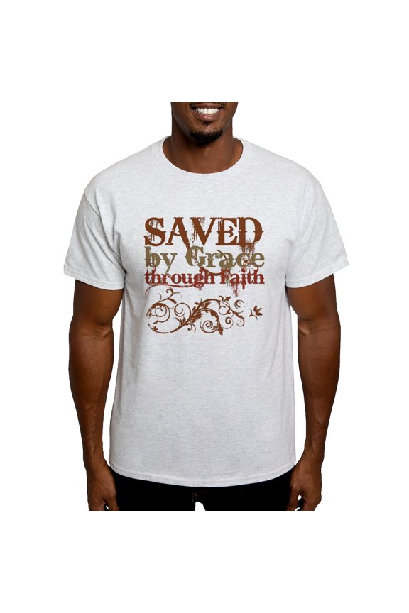 - Saved By Grace Light T Shirt - Men's Classic Graphic T-Shirt
