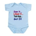 thumbnail image 1 of CafePress - Saw It, Liked It, Told Gigi, Got It! Body Suit - Baby Light Bodysuit, Size Newborn - 24 Months, 1 of 4