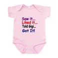 thumbnail image 1 of CafePress - Saw It, Liked It, Told Gigi, Got It! Body Suit - Baby Light Bodysuit, Size Newborn - 24 Months, 1 of 4