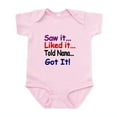thumbnail image 1 of CafePress - Saw It, Liked It, Told Nana, Got It! Body Suit - Baby Light Bodysuit, Size Newborn - 24 Months, 1 of 4