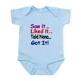 thumbnail image 1 of CafePress - Saw It, Liked It, Told Nona, Got It! Body Suit - Baby Light Bodysuit, Size Newborn - 24 Months, 1 of 4