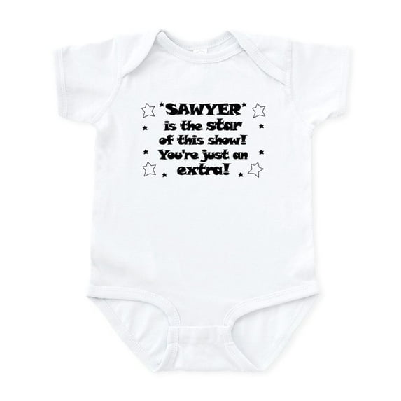 CafePress - Sawyer Is The Star Infant Bodysuit - Baby Light Bodysuit, Size Newborn - 24 Months
