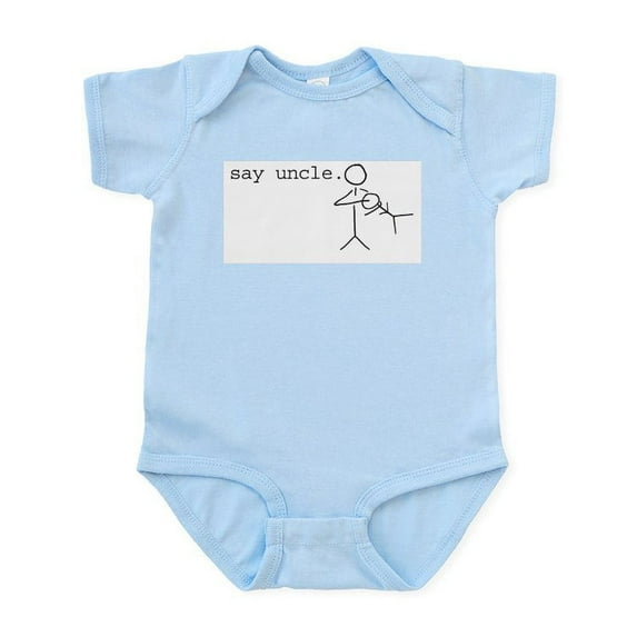 CafePress - Say Uncle. Nuggie Stick Figure Infant Bodysuit - Baby Light Bodysuit, Size Newborn - 24 Months