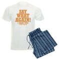 thumbnail image 1 of CafePress - Say What Again! Men's Light Pajamas - Men's Light Loose Fit Cotton Pajama Set, 1 of 7