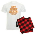 thumbnail image 1 of CafePress - Say What Again! Men's Light Pajamas - Men's Light Loose Fit Cotton Pajama Set, 1 of 7