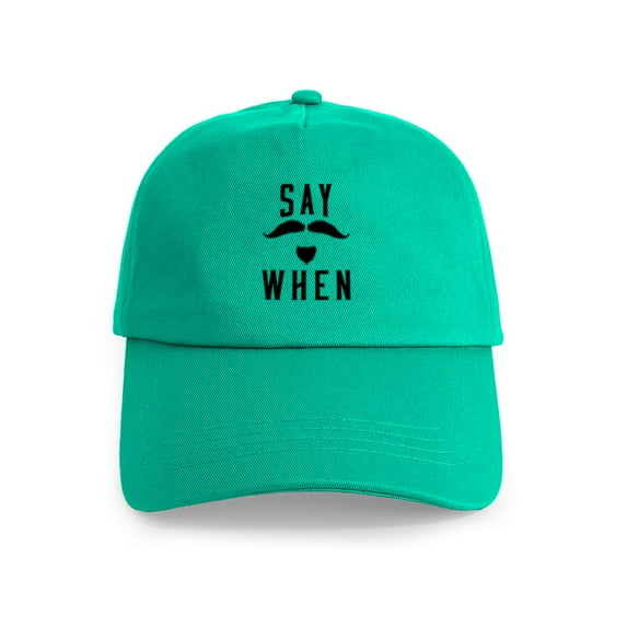CafePress - Say When Cap - Adjustable 100% Brushed Unisex Casual Cotton Baseball Cap, Beige, 1