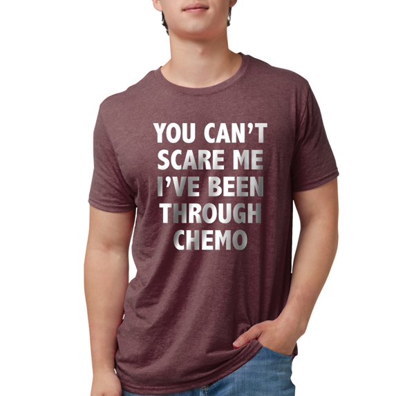 CafePress - Scaretroughchemo1b T Shirt - Mens Tri-blend T-Shirt