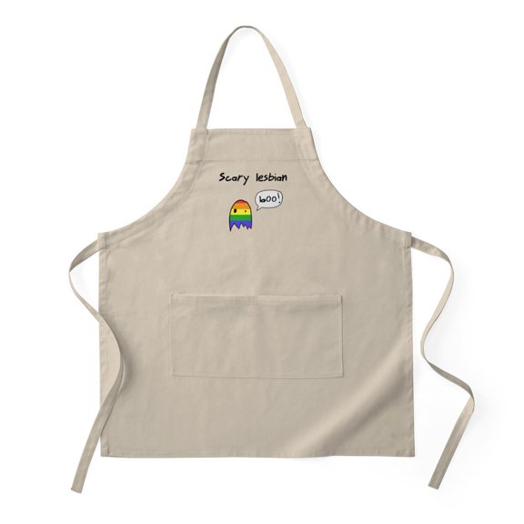 CafePress - Scary Lesbian BBQ - Kitchen Apron with Pockets, Grilling Apron, Baking Apron
