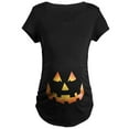 thumbnail image 1 of CafePress - Scary Pumpkin Face Maternity Dark T Shirt - Maternity Dark T-Shirt, 1 of 3