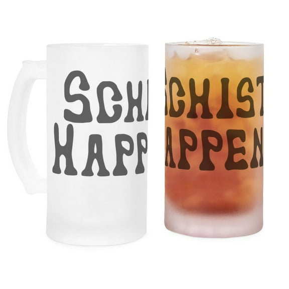 CafePress - Schist Happens - 16 oz Frosted Glass Beer Mug