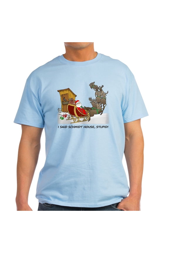 - Schmidt House Cartoon Christmas Light T Shirt - Men's Classic Graphic T-Shirt