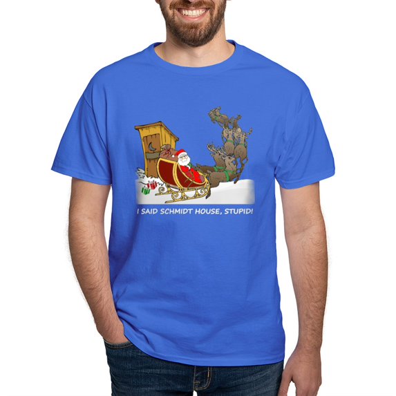 CafePress - Schmidt House Funny Christmas T Shirt - Men's Classic Graphic Cotton T-Shirt