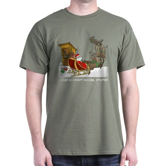 CafePress - Schmidt House Funny Christmas T Shirt - Men's Classic Graphic Cotton T-Shirt