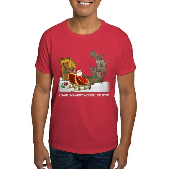 CafePress - Schmidt House Funny Christmas T Shirt - Men's Classic Graphic Cotton T-Shirt
