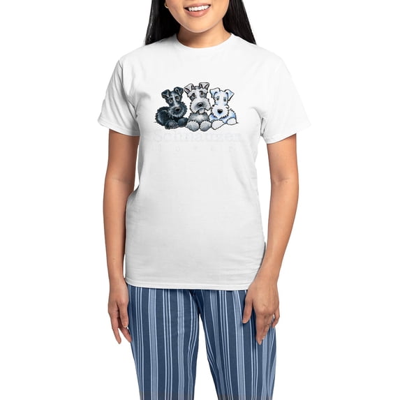 CafePress - Schnauzer Lover 15 Pajamas - Women's Short Sleeve Print T-Shirt and Pants Light Cotton Pajama Set