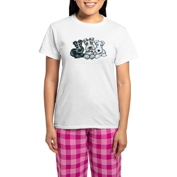 CafePress - Schnauzer Lover 15 Pajamas - Women's Short Sleeve Print T-Shirt and Pants Light Cotton Pajama Set