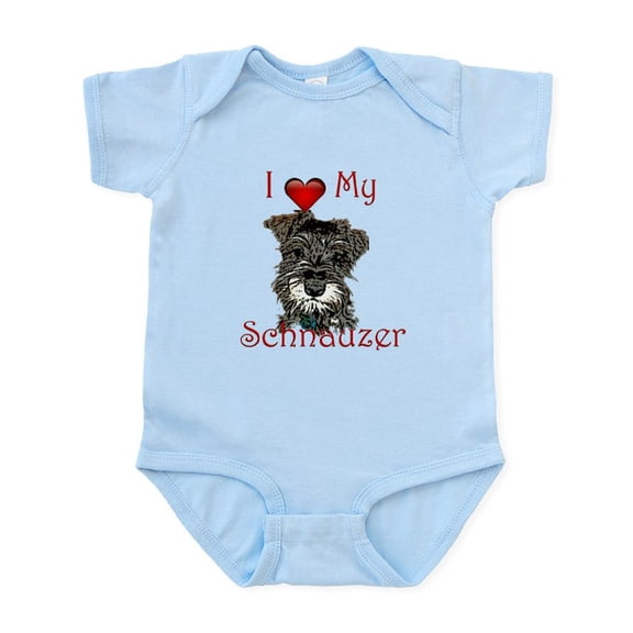 CafePress - Schnauzer2 Body Suit - Baby Light Bodysuit, Size Newborn - 24 Months