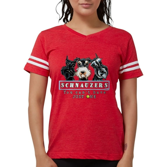 CafePress - Schnauzers Just One Dk T Shirt - Womens Football Shirt