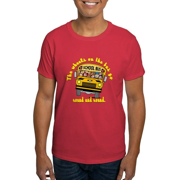 CafePress - School Bus Kids Dark T Shirt - Men's Classic Graphic Cotton T-Shirt