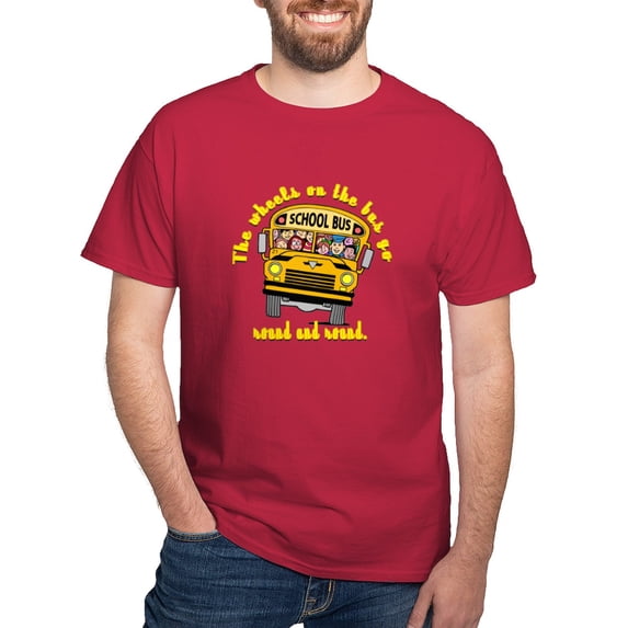 CafePress - School Bus Kids Dark T Shirt - Men's Classic Graphic Cotton T-Shirt