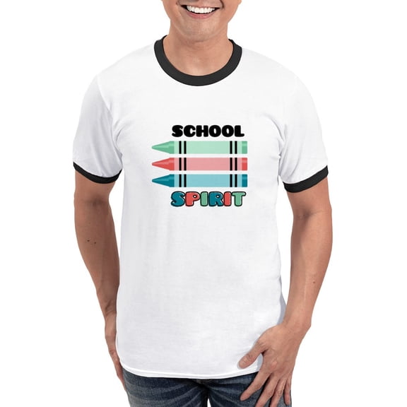 CafePress - School Spirit T Shirt - 100% Cotton Ringed T-Shirt