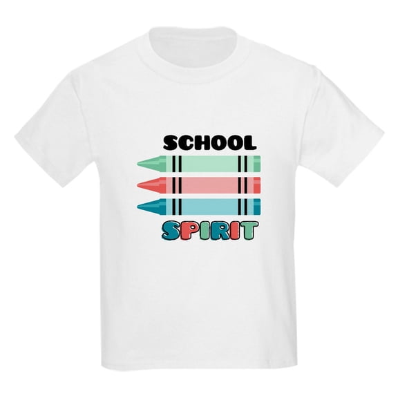 CafePress - School Spirit T Shirt - Light Classic Kids Graphic, Short Sleeve T-Shirt, Sizes XS-XL