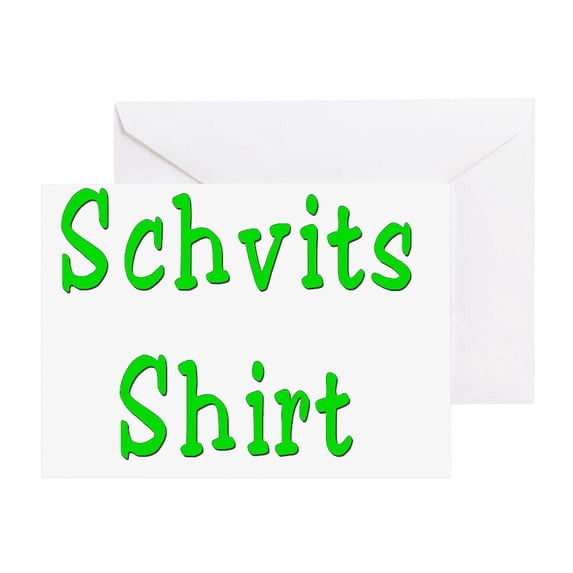 CafePress - Schvitz Shirt 3 - Greeting Card, Blank Inside Glossy