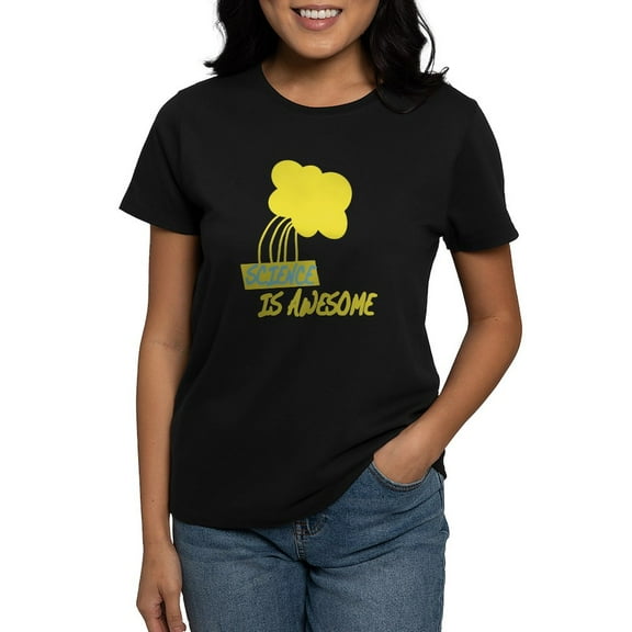 CafePress - Science Is Awesome 2 T Shirt - Women's Traditional Fit Dark T-Shirt