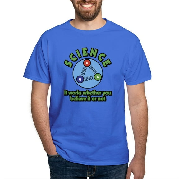 CafePress - Science It Works Whether You Believe Dark T Shirt - Men's Classic Graphic Cotton T-Shirt