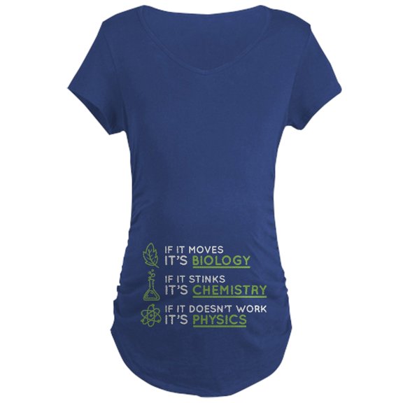 CafePress - Science Maternity T Shirt - Maternity Dark T-Shirt