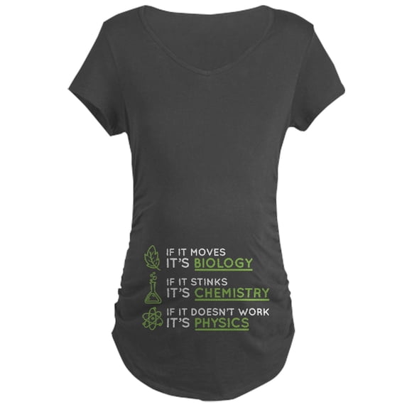 CafePress - Science Maternity T Shirt - Maternity Dark T-Shirt