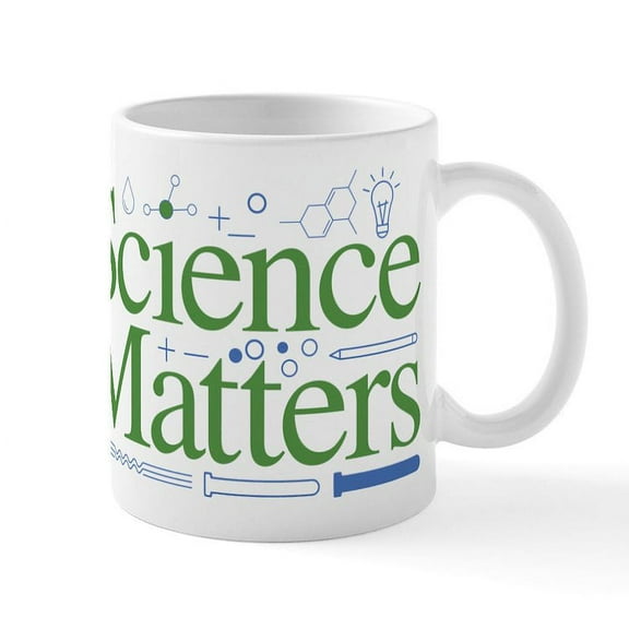 CafePress - Science Matters Mug - 11 oz Ceramic Mug - Novelty Coffee Tea Cup