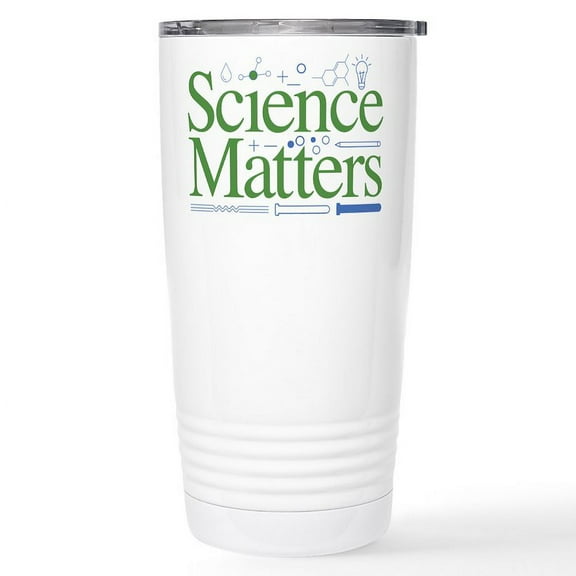 CafePress - Science Matters Stainless Steel Travel Mug - Insulated Stainless Steel Travel Tumbler 20 oz.