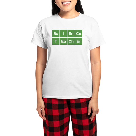 CafePress - Science Teacher Women's Light Pajamas - Women's Short Sleeve Print T-Shirt and Pants Light Cotton Pajama Set