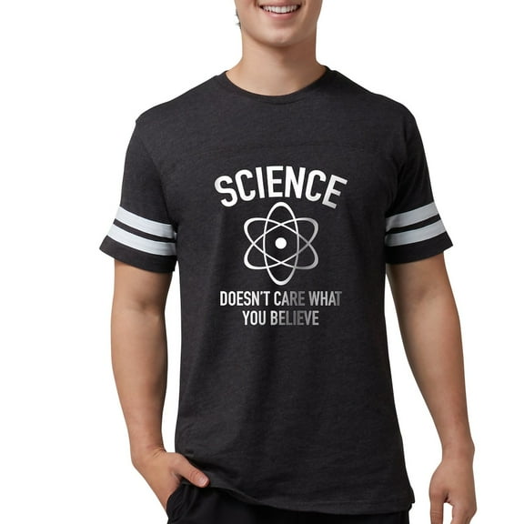 CafePress - Sciencecarebelieve1b T Shirt - Mens Football Shirt