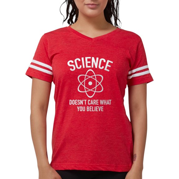 CafePress - Sciencecarebelieve1b T Shirt - Womens Football Shirt