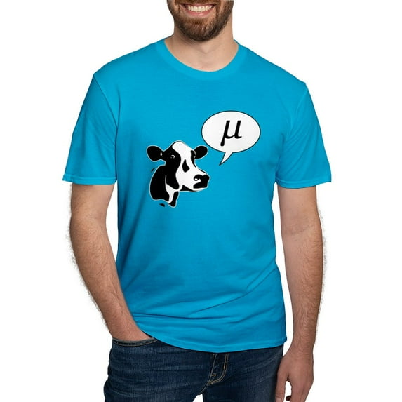 CafePress - Scientific Cow Goes Mu Men's Classic T Shirt - Men's Fitted T-Shirt