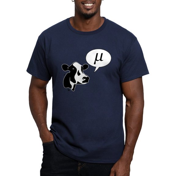 CafePress - Scientific Cow Goes Mu Men's Classic T Shirt - Men's Fitted T-Shirt