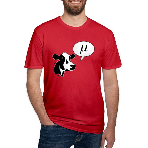 CafePress - Scientific Cow Goes Mu Men's Classic T Shirt - Men's Fitted T-Shirt