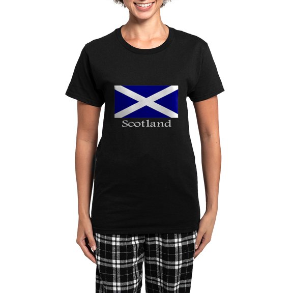 CafePress - Scotlandblack Women's Dark Pajamas - Women's Short Sleeve Print T-Shirt and Pants Dark Cotton Pajama Set