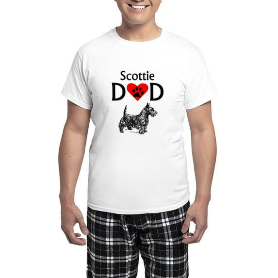 CafePress - Scottie Dad Pajamas - Men's Light Loose Fit Cotton Pajama Set