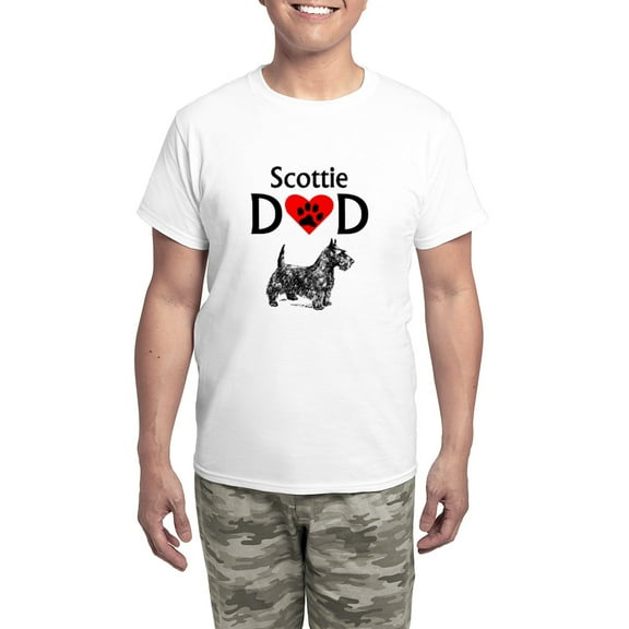 CafePress - Scottie Dad Pajamas - Men's Light Loose Fit Cotton Pajama Set